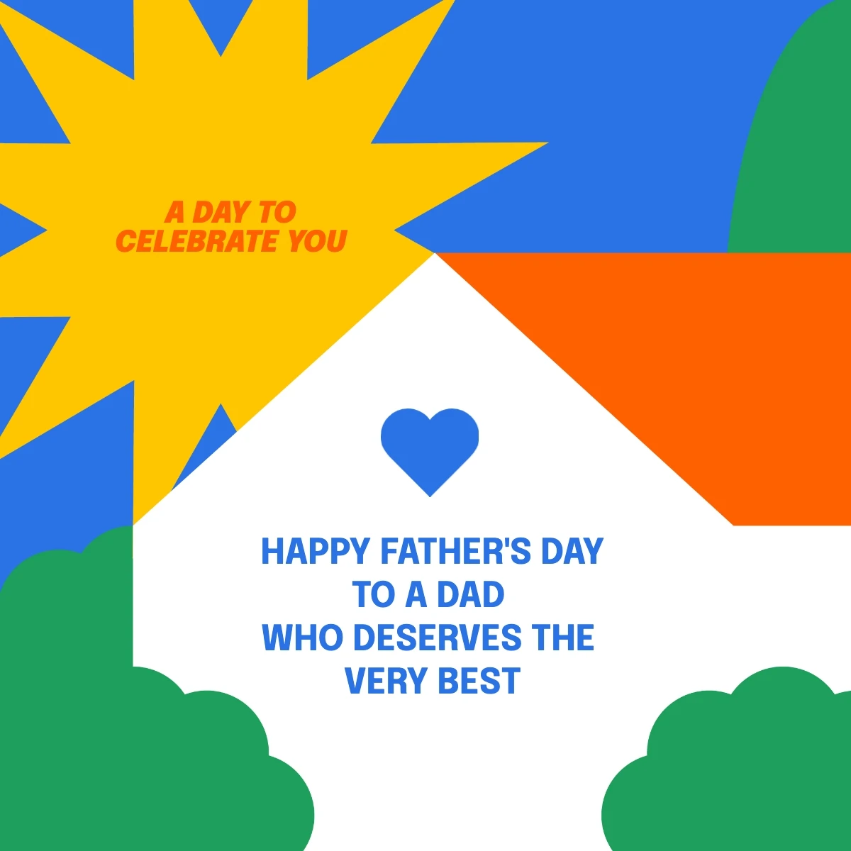 Playful Geometric Father's Day Greeting Card