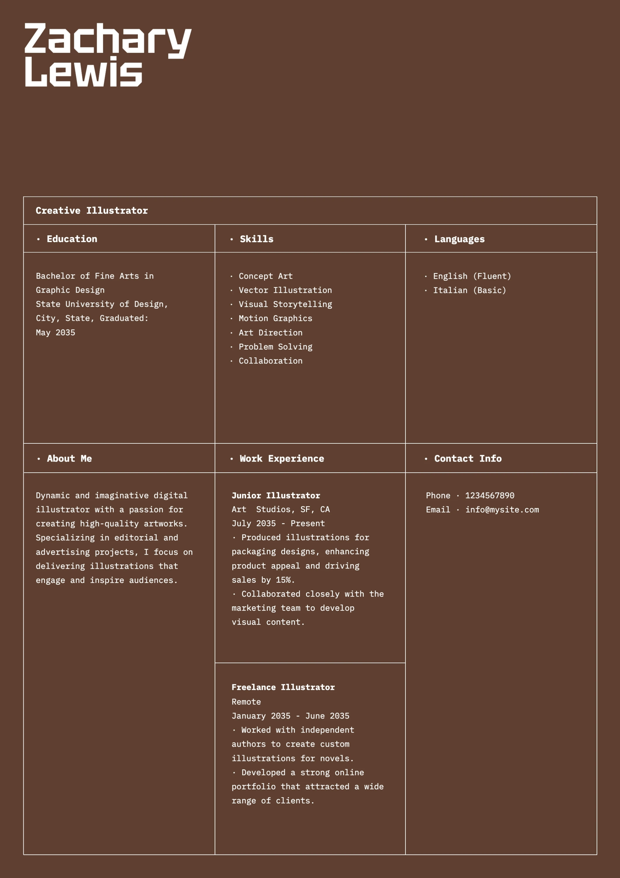 Sleek Dark Creative  Resume