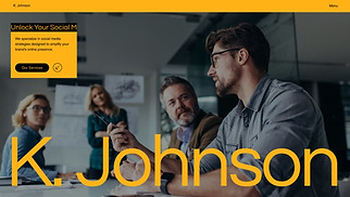 Marketing & Advertising website templates - Social Media Manager (Energetic)