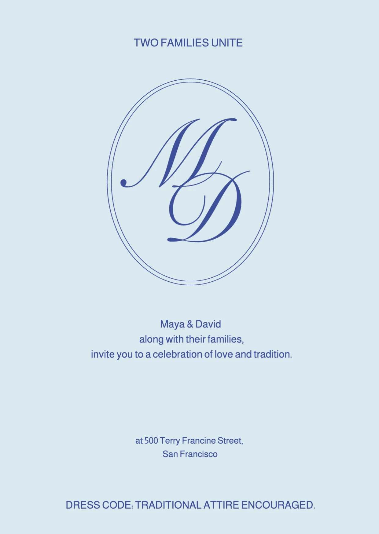 Classic Clean Wedding Invitation