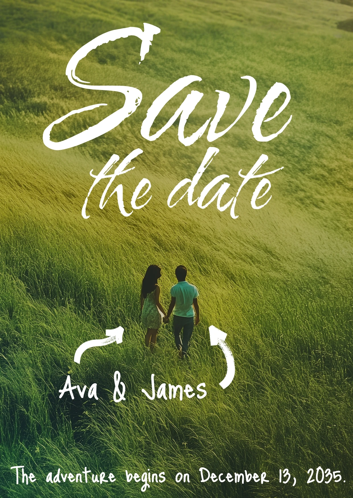Simple Handmade  Save The Date Wedding Invitation