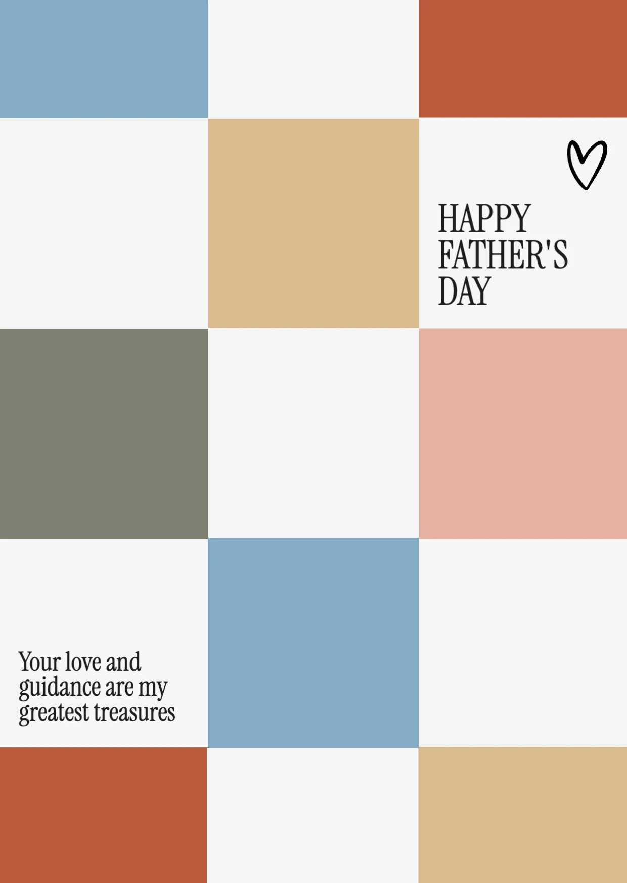 Retro Colorful Father's Day Greeting Card