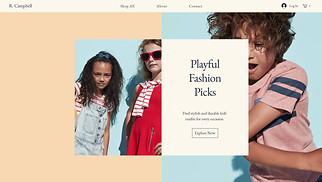 eCommerce website templates - Kid's Clothes Store (Elegant)
