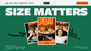 เทมเพลตเว็บไซต์ ทั้งหมด - Fast Food Restaurant (Bold)