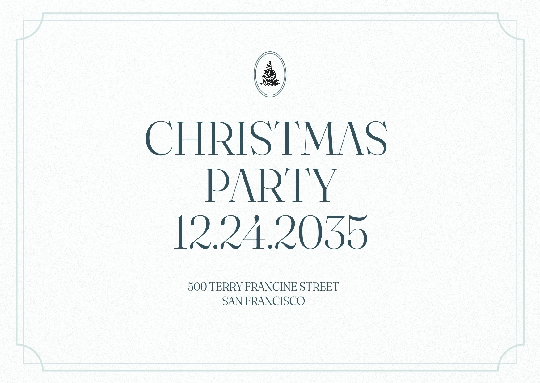 Classic Minimalist Clean Christmas Invitation