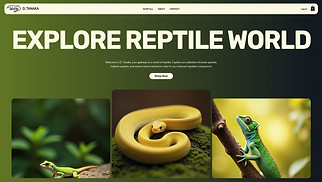 eCommerce website templates - Reptile Store (Green)