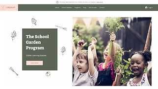 Education website templates - School Garden