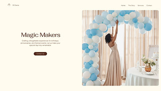 Event Production website templates - Party Planner (Lively)