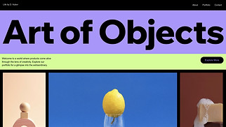Portfolios website templates - Still Life Freelance Photographer (Bold)