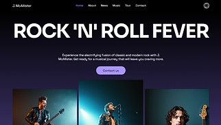Band website templates - Rock Band (Bold)