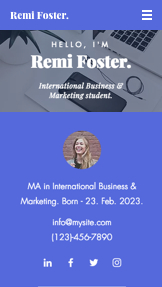 Mẫu trang web Sơ yếu lý lịch và Hồ sơ cá nhân – CV học thuật