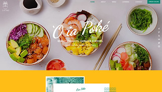 Restaurant website templates - Poké-restaurant
