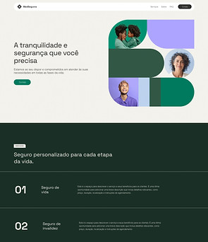 Landing page de empresa de seguros