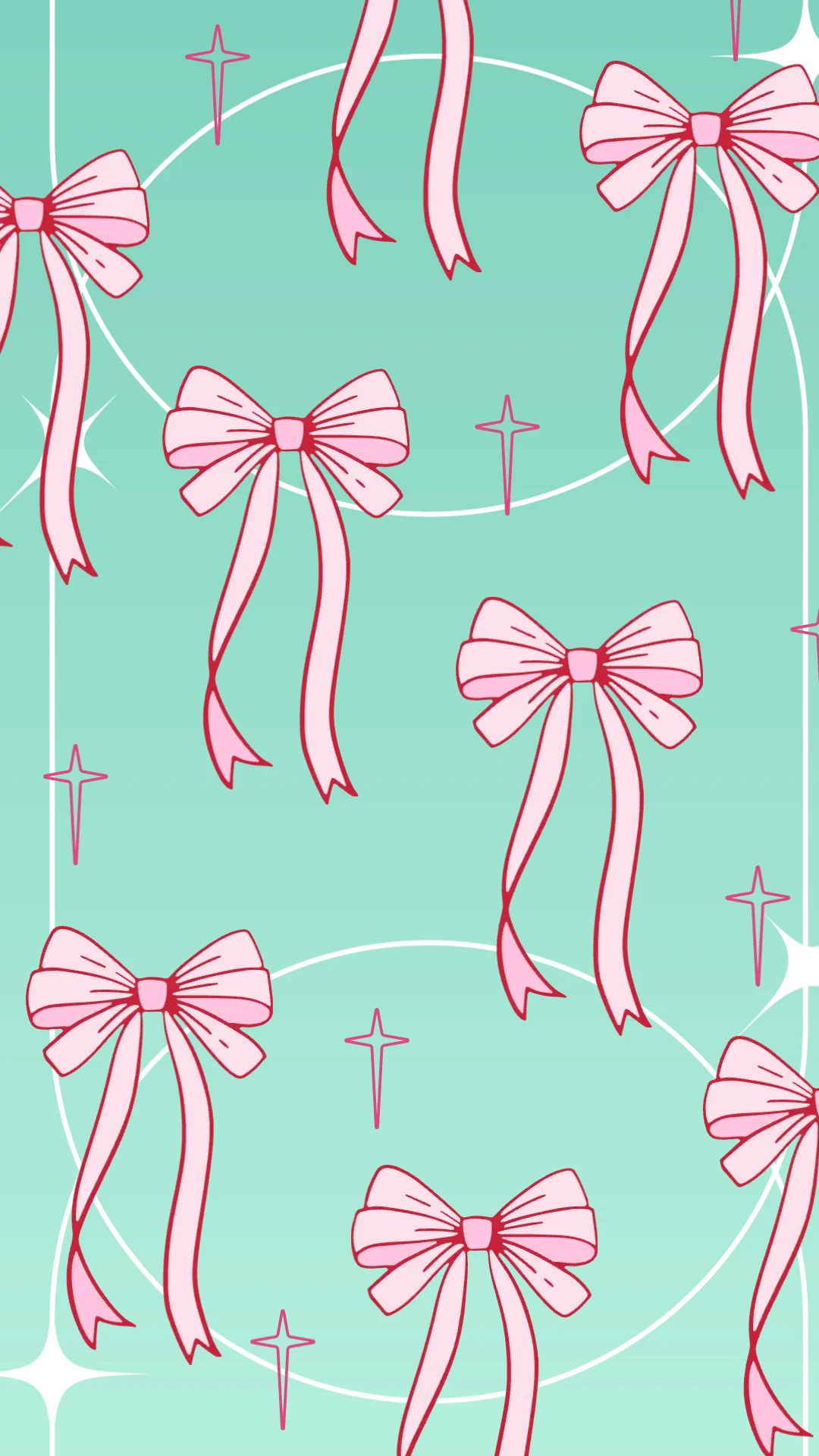 Simple Playful Bows Mobile Wallpaper