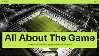 Sports & Wellness website templates - Soccer Blog (Dark)