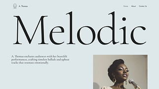 Music website templates - Singer (Elegant)