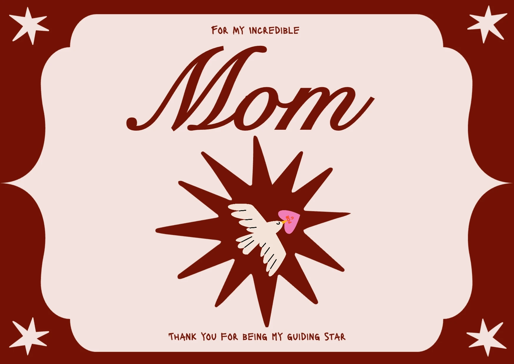 Handmade Illustrative Mother's Day Greeting Card