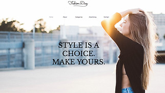 Personal website templates - Fashion Blog