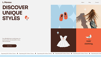 Blog website templates - Kids Clothing Blog (Playful)