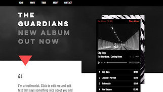 Promoción musical plantillas web – Landing page de nuevo álbum