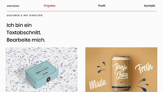 Portfolio & Lebenslauf Website-Vorlagen - Designer/in
