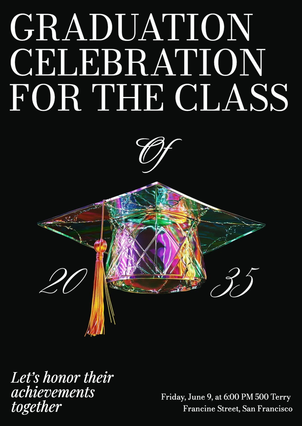 Edgy Bold  Graduation Invitation