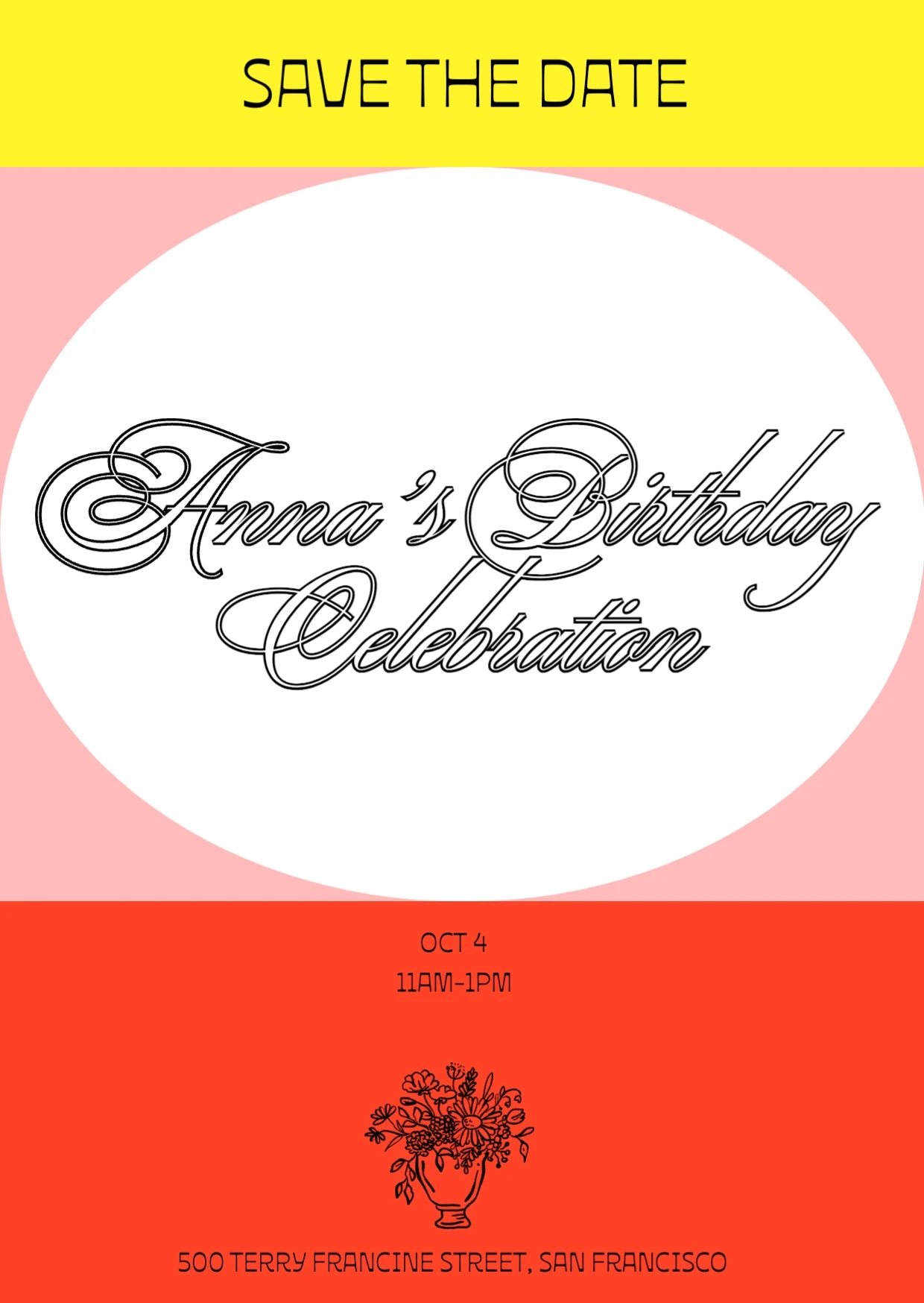  Colorful Geometric Save The Date Birthday Invitation