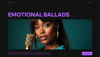 Music website templates - R&B Singer (Bold)