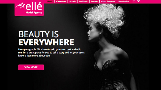 Fashion website templates - Model Agency