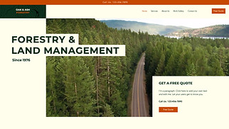 Çiftçilik ve Bahçe site şablonları - Ormancılık Şirketi 