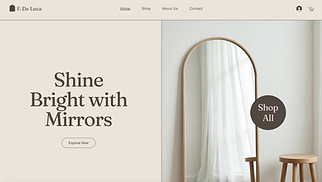 Home & Decor website templates - Mirror Shop (Elegant)