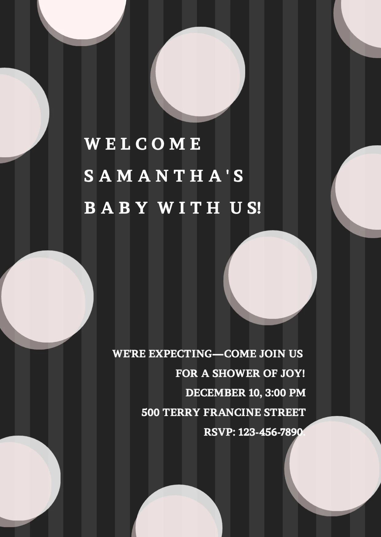 Cute Geometric Baby Shower Invitation