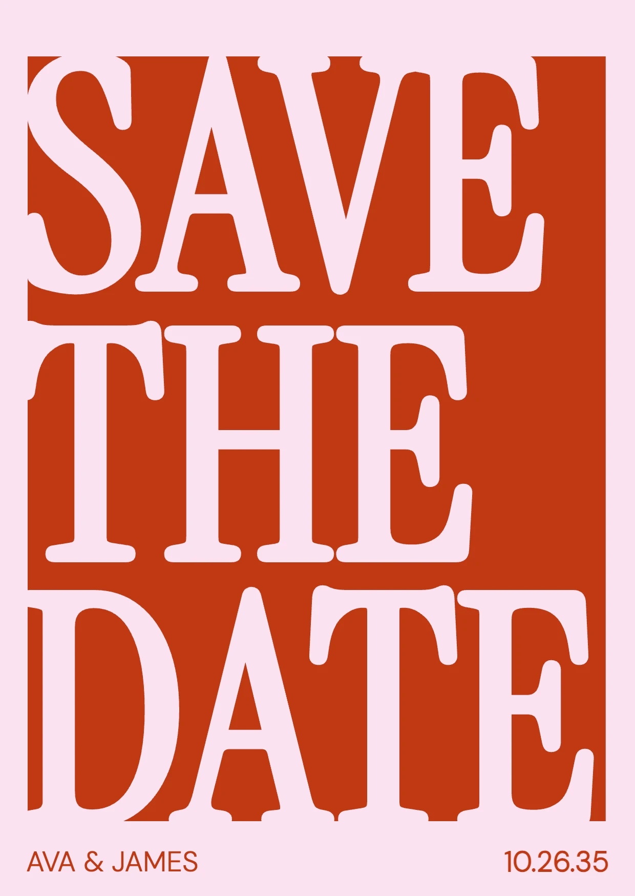 Bold Pop  Save The Date Wedding Invitation