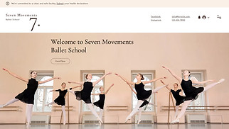 健康與保健網站範本- 芭蕾工作室 