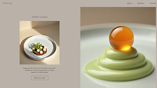 Portfolio & CV website templates - Food Designer Portfolio (Organic)