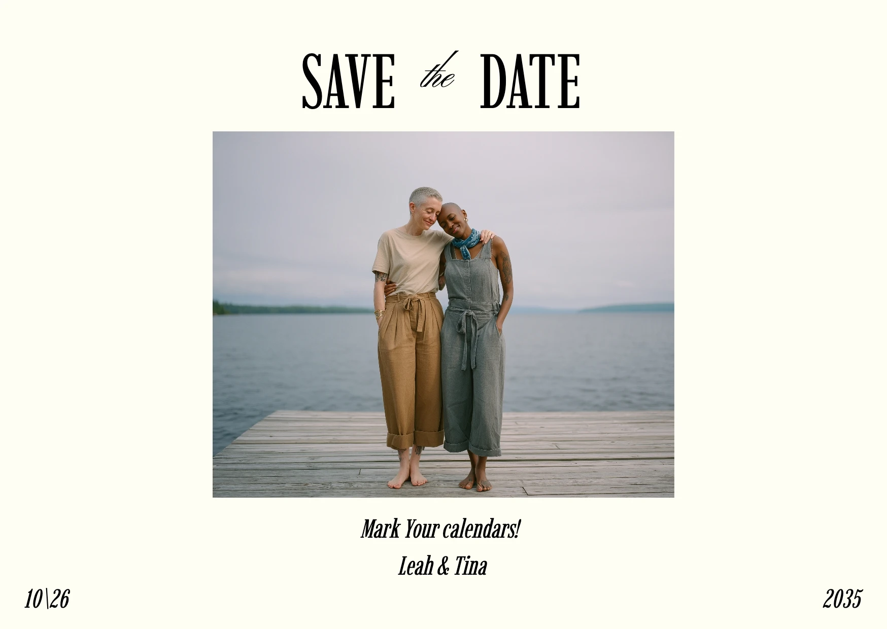Tech Clean Save The Date Wedding Invitation