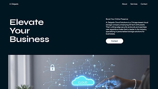 Technology & Apps website templates - Cloud Storage Company (Dark)