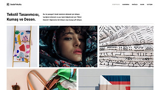 Portfolyo site şablonları - Tekstil Tasarımcısı