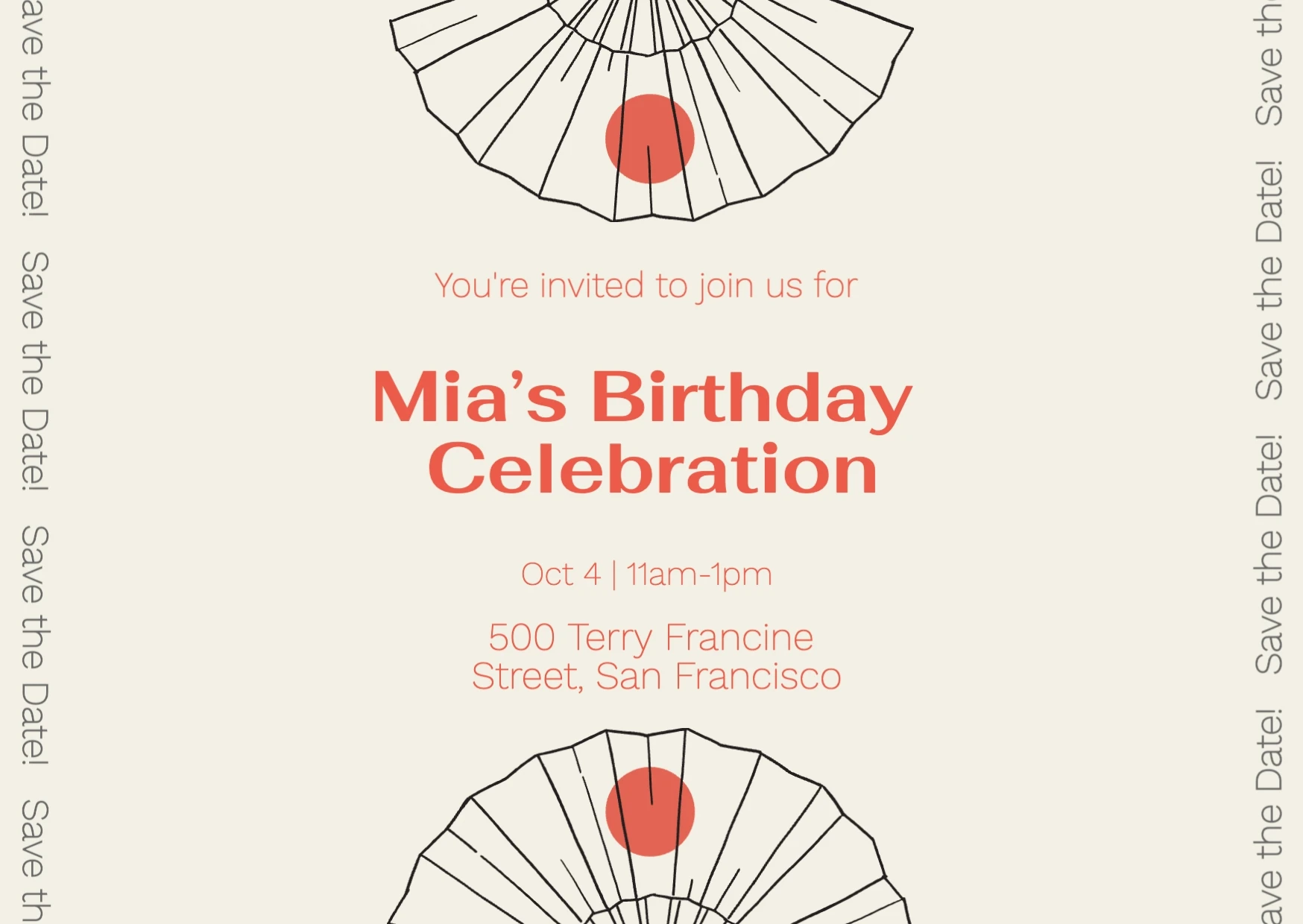 Elegant Illustrative Birthday Invitation