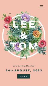 Mẫu trang web Lễ cưới – Lời mời đám cưới