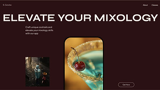 Technology & Apps website templates - Cocktail App (Chic)