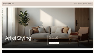 Portfolio & CV website templates - Interiors Photographer (Sophisticated)