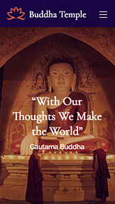 Mẫu trang web Tôn giáo – Đền Phật giáo