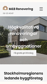 Företag website templates – Hemrenoveringsföretag