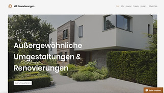 Landingpage Website-Vorlagen - Hausumbau-Unternehmen
