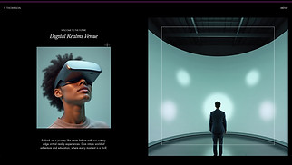 Events website templates - Virtual Reality Venue (Modern)