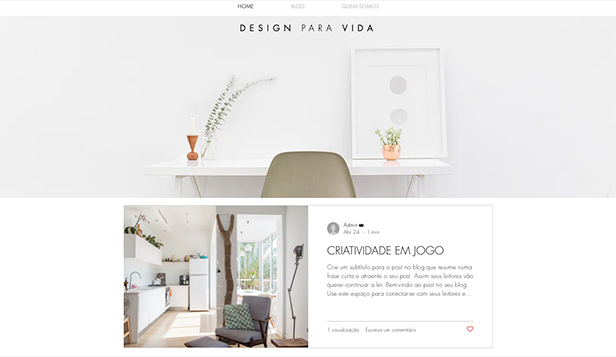 Design website templates – Blog e Podcast sobre Estilo e Design