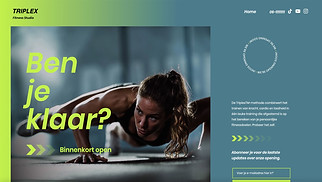 Sport en fitness website templates - Introductiepagina "binnenkort"