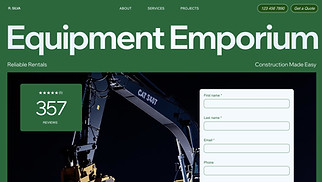 Construction website templates - Construction Equipment Rental Services (Minimal)