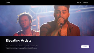 Music Industry website templates - Music PR Company (Clean)